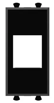 Адаптер DKC 4402211 без шторки для Keystone, "Черный квадрат", 1 модуль, "Avanti"