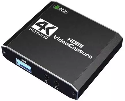 Адаптер Greenconnect GCR-53192 видео-аудио захвата HDMI сигнала + звук, HDMI 2.0 to HDMI 2.0+USB 3.0