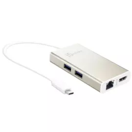 Адаптер j5create JCA374 USB-C Multi-Adapter - HDMI/Ethernet/USB 3.1 HUB/PD 2.0