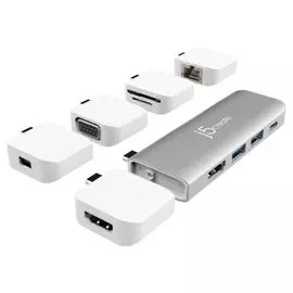 Адаптер j5create JCD389 ULTRADRIVE Kit USB-C Multi-Display Modular Dock