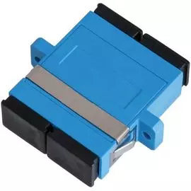 Адаптер NikoMax NMF-OA2SM-SCU-SCU-2 волоконно-оптический, соединительный, одномодовый 9/125мкм, SC/UPC-SC/UPC, двойной, пластиковый, синий, уп-ка 2шт.