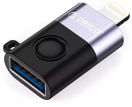 Адаптер Orico ORICO-WLA-BK-BP OTG для телефона, USB-A(f)/Lightning(m), USB 2.0, черный