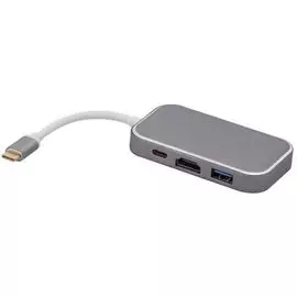 Адаптер переходник GCR GCR-CHC3USB Type C на HDMI+ USB3.0-разветвитель на 3 порта