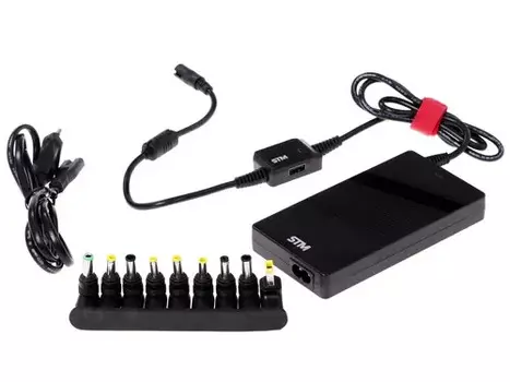 Адаптер питания универсальный STM STM SLU90 SLIM сетевой, USB+9 разьёмов