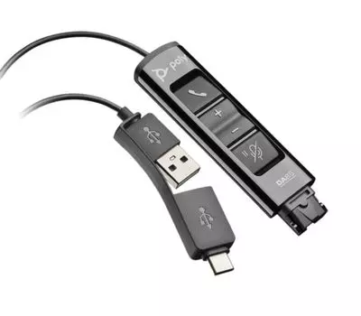 Адаптер Plantronics 786C7AA DA85, USB-A & USB-C TO QUICK DISCONNECT