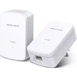 Адаптер powerline Mercusys MP500 KIT AV1000 Gigabit Powerline Kit, HomePlug AV2 standard, 1 Gigabit port, 300m over electrical circuits, plug and play