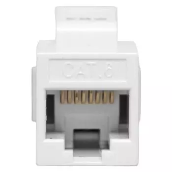 Адаптер проходной EKF TRP-INLC-KSTN-6UTP-WH TERACOM PRO Cat.6 неэкран. RJ45-RJ45 тип Keystone белый