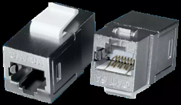 Адаптер проходной Eurolan 12B-EA-07SL RJ45-RJ45, FTP категории 6A keystone, серебристый