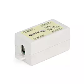 Адаптер проходной Hyperline CA-IDC-C5e-WH кат. 5e, 4 пары, IDC