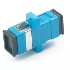 Адаптер проходной Hyperline FA-P11Z-SC/SC-N/BK-BL оптический SC-SC, SM, simplex, корпус пластиковый, синий, черные колпачки