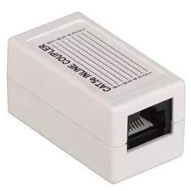 Адаптер проходной ITK CS70-1C5EU кат.5E UTP, тип RJ45-RJ45, белый