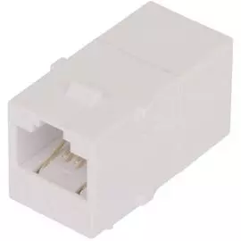 Адаптер проходной NIKOMAX NMC-KJUE55C-WT типа KeyStone, Кат.6, RJ45/8P8C-RJ45/8P8C, неэкранированный, белый