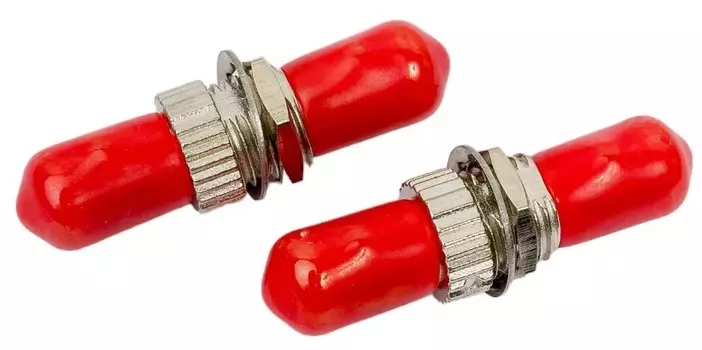 Адаптер проходной NIKOMAX NMF-OA1UN-ST-ST-2 волоконно-оптический, соединительный, универсальный SM/MM, ST-ST, одинарный, латунный, металлик, уп-ка 2шт