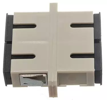 Адаптер проходной NIKOMAX NMF-OA2MM-SCU-SCU-2 волоконно-оптический, соединительный, многомодовый, SC/UPC-SC/UPC, двойной, пластиковый, бежевый, уп-ка