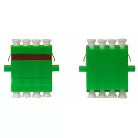 Адаптер проходной TELCORD AD-LC/APC-Q-GN оптический, quadro LC/APC, корпус зеленый