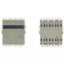 Адаптер проходной TELCORD AD-LC/MM-Q-GY оптический, quadro LC/MM, корпус серый