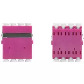 Адаптер проходной TELCORD AD-LC/MM-Q-MG оптический, quadro LC/MM, корпус маджента
