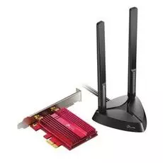 Адаптер TP-LINK Archer TX3000E до 2402Мбит/c на 5гГц и до 574Мбит/c на 2.4гГц, поддержка Bluetooth 5.0, шифрования WPA2, две внешние антенны.