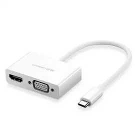 Адаптер UGREEN 30843 USB Type C to HDMI + VGA, белый