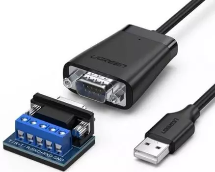 Адаптер UGREEN CM253 60562 USB Tape-A to 422/485 adapter cable, 1.5м, цвет: черный