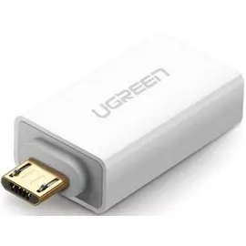 Адаптер UGREEN US195 30529_ micro USB to USB 2.0, цвет: белый