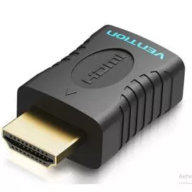 Адаптер Vention HDMI v2.0 19M/19F AIAB0 до 18 Гб/сек, 24К позолоченные, ПВХ