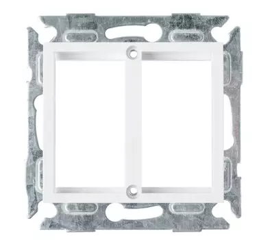 Адаптерная панель NIKOMAX NMC-PV2MH-WW формата Valena на 2 вставки формата Mosaic 22,5x45мм, с подрамником, белая