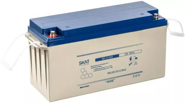 Аккумулятор Бастион SKAT SB 12150S свинцово-кислотный тип AGM 12V 150Ач Iзар.45А, клеммы под болт М6