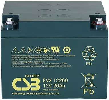 Аккумулятор CSB EVX12260 12В, 26Ач