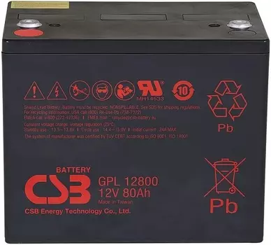 Аккумулятор CSB GPL12800 12В, 80