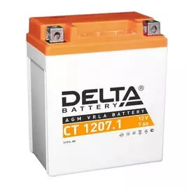 Аккумулятор Delta CT 1207.1 12В, 7Ач, 114х71х131мм, battery replacement YTX7L-BS