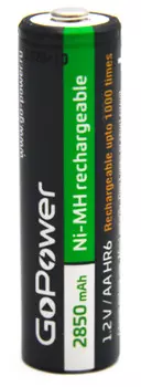 Аккумулятор GoPower HR6 00-00015318 AA BL2 NI-MH 2850mAh (2/20/240)