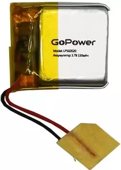 Аккумулятор GoPower LP502020 00-00019585 Li-Pol PK1 3.7V 150mAh