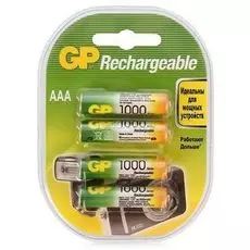 Аккумулятор GP 100AAAHC 1000mAh, 4шт, size AAA, NiMH