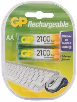 Аккумулятор GP 210AAHC 1.2V, 2100mAh, 2шт, size AA