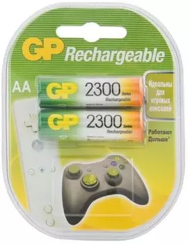 Аккумулятор GP 230AAHC 1.2V, 2300mAh, 2шт, size AA