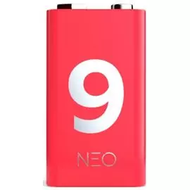 Аккумулятор Rombica NEO X9 PLB-LR61 430 mAh, 9V крона, USB, красный