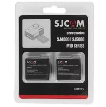 Аккумулятор SJCAM 6972476160974 оригинальный дополнительный, 900 мАч для экшн-камер SJCAM SJ4000 / SJ5000 / M10 / SJ4000 Wi-Fi / SJ5000 Wi-Fi / SJ5000