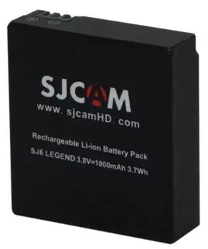 Аккумулятор SJCAM 6972476160998 оригинальный дополнительный 1000 мАч для экшн-камер SJCAM SJ6/SJ6 Legend/SJ6 Legend Air