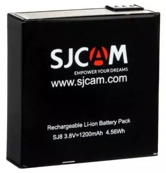Аккумулятор SJCAM 6972476161018 оригинальный дополнительный 1200 мАч для экшн-камер SJCAM SJ8/SJ8 Air/SJ8 Plus/SJ8 Pro/SJ8 Dual Screen