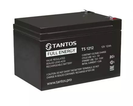 Аккумулятор Tantos TS 1212 12В 12 Ач свинцово-кислотный, AGM