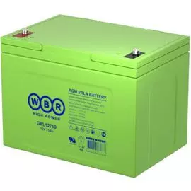 Аккумулятор WBR GPL12750 12В, 75Ач