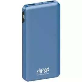 Аккумулятор внешний HIPER MFX 10000 BLUE 10000mAh, 3A, QC, PD, 3*USB, голубой