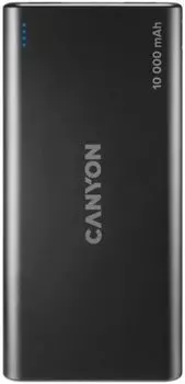 Аккумулятор внешний портативный Canyon PB-108 CNE-CPB1008B 10000mAh, Lightning/micro-USB, 2*USB-A, black