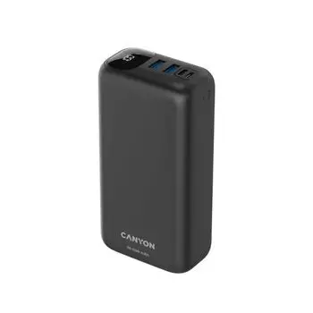 Аккумулятор внешний портативный Canyon PB-301 CNE-CPB301B 30000 мАч, вход: USB Тип C + Micro USB, выход: USB Тип C + 2*USB Тип A, black
