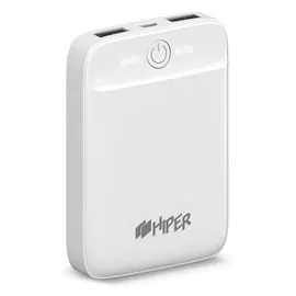 Аккумулятор внешний портативный HIPER SL6000 Li-Pol 6000 mAh 2.1A+2.1A 2xUSB белый