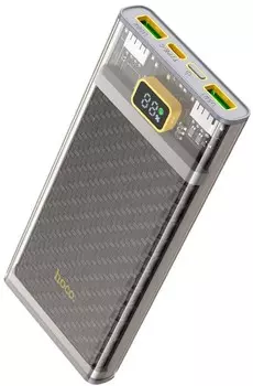 Аккумулятор внешний портативный Hoco J103 DISCOVERY EDITION GRAY 10000mAh QC/PD 22.5W 5A 2xUSB-A/USB-C серый