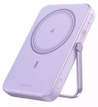 Аккумулятор внешний портативный UGREEN PB572 45328_ UNO 10000mAh Mini Magnetic Wireless Robot 20W с держателем. Цвет: фиолетовый
