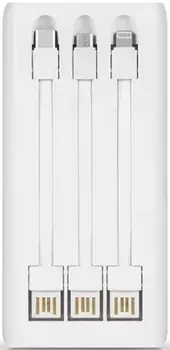 Аккумулятор внешний TTEC PowerSlim Trio LCD 2BB203B 20000mAh, PD 22,5W, , with Trio Cable, цвет: белый