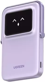 Аккумулятор внешний UGREEN PB571 35606_ 5000mAh MIni Magnetic Wireless 20W Power Bank. Цвет: фиолетовый